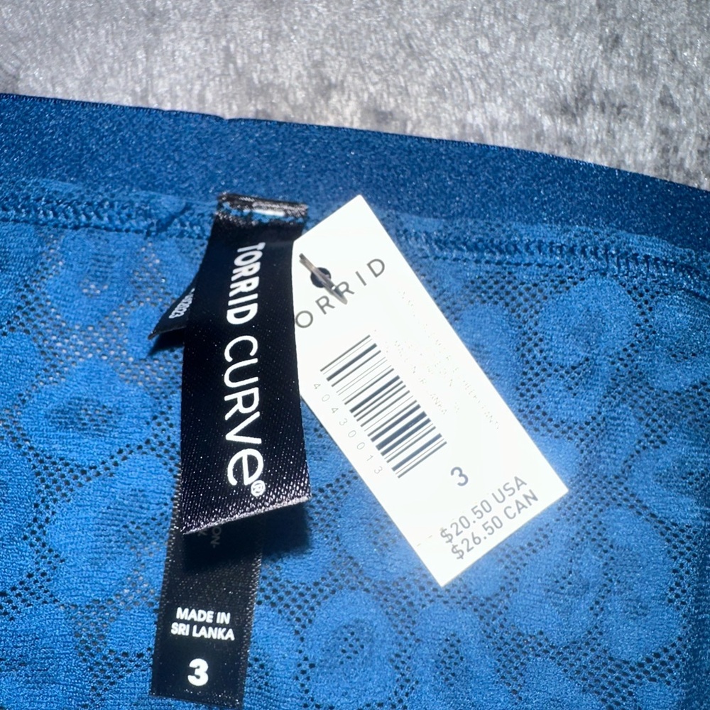 Torrid Blue Leopard Print Sheer Panties - Picture 6 of 6